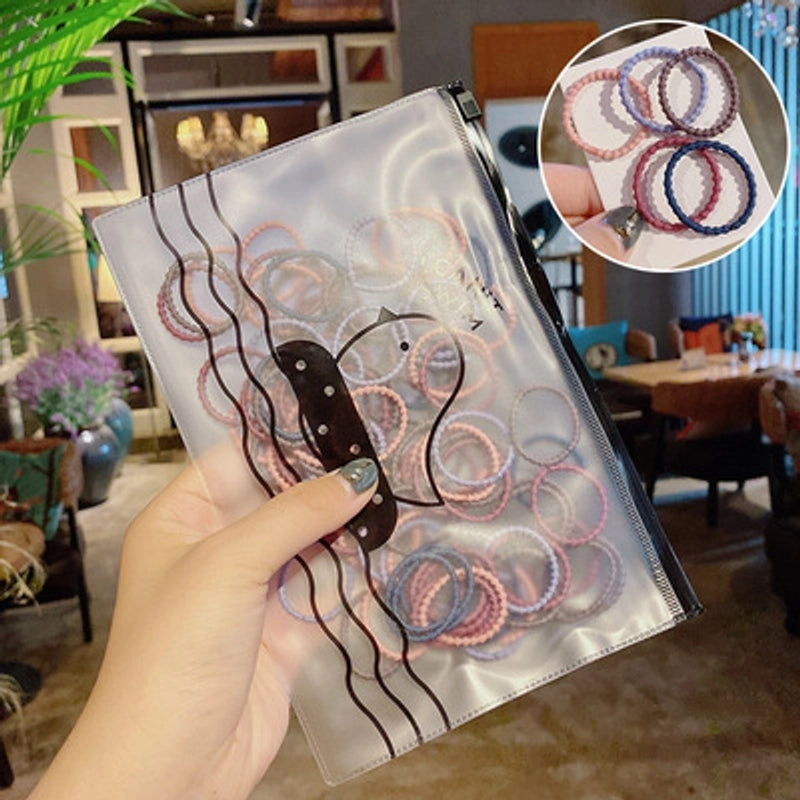 Hair Tie Rubber Band Female Small Hair Band Children’s Hair Rope Hair Rope Girl Baby Rubber Band Does Not Hurt Hair Elastic Good Simple