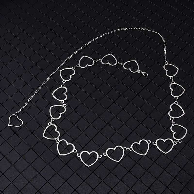 Classic Punk Waistband Pants Waist Chain Love Heart Hollow Girdle For Women Hip Hop Style Fine Waist Belts Dress Cha Inheritance