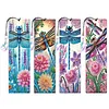 4Pcs DIY Diamond Bookmark Art Projects Irregular Shaped Diamonds Diamond Painting Art Bookmarks for DIY Making Beginners Adult Art Craft Supplies