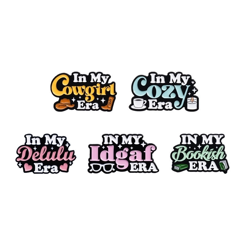 Cartoon Style Letter Alloy Stamping Stoving Varnish Plating Women’s Brooches