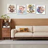 4pcs Diamond Painting -DIY Round Drill Animal