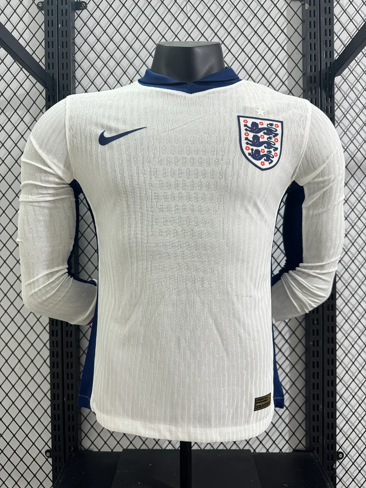 2024-25 England Home Shirt - Long Sleeve - Player Edition
