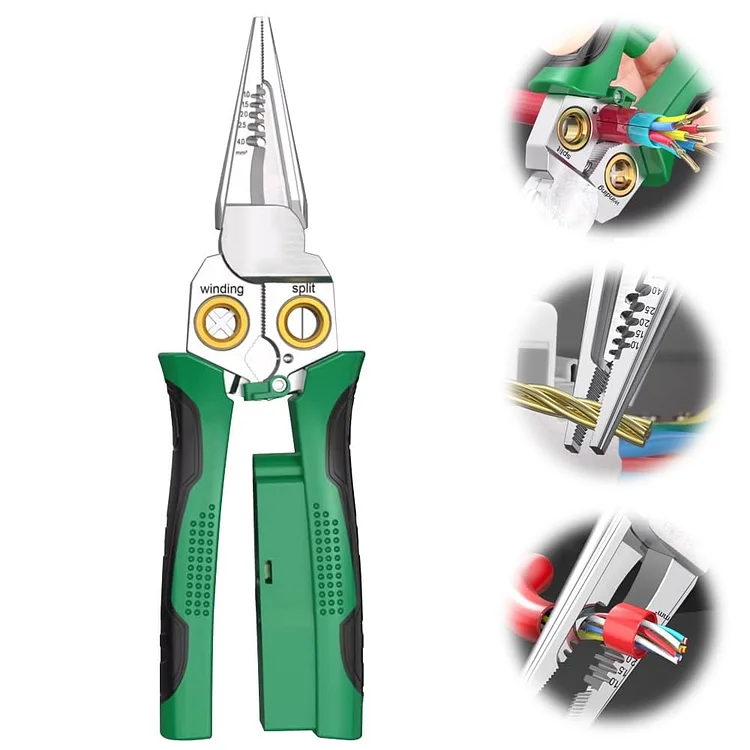 8-in-1 Wire Stripping Pliers with Electricity Measurement 