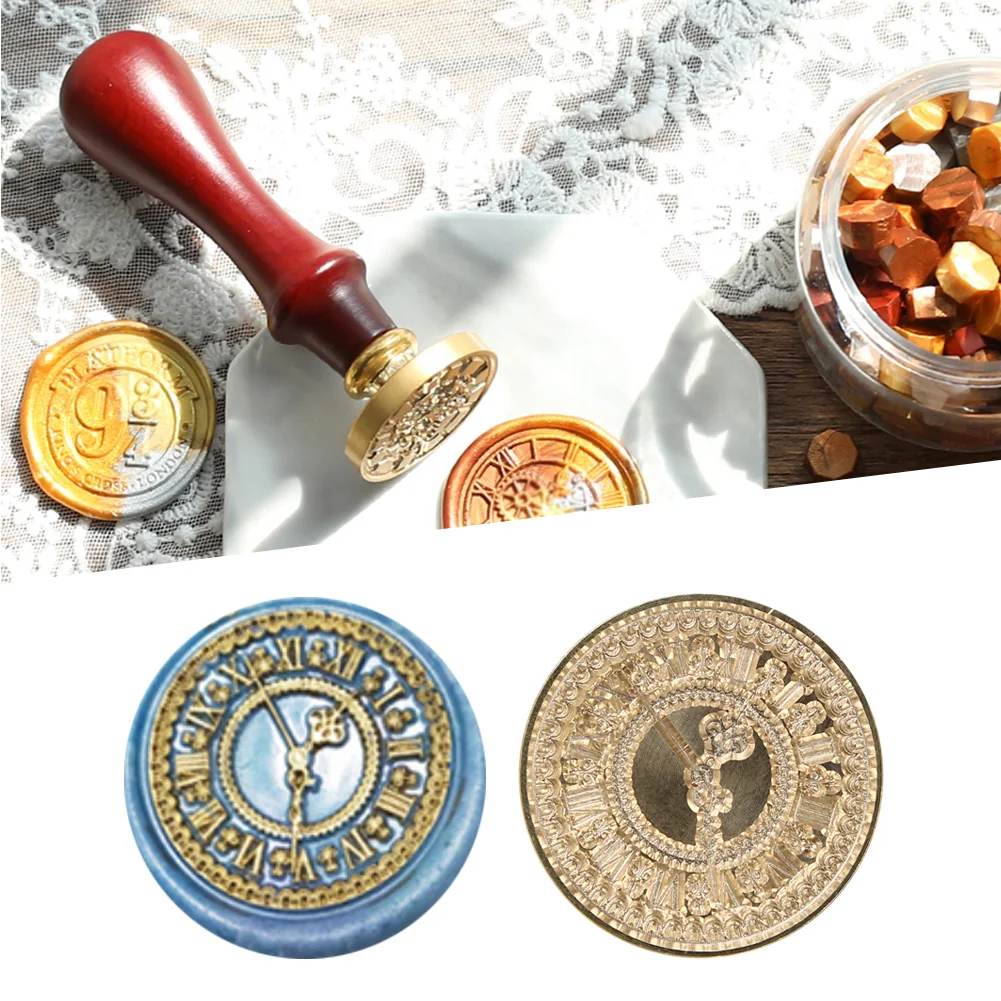 Vintage Clock Sealing Wax Invitations Stamp Replace Copper Head Hobby Tools
