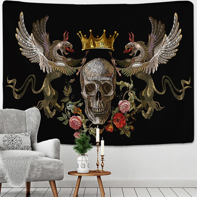

Wall Tapestry - Cage Flower Skull-150*130cm, 501 Original
