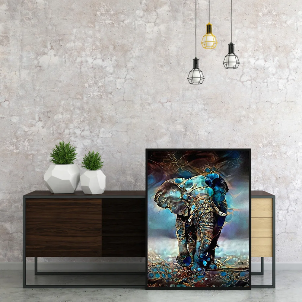 11CT Full Stamped Cross Stitch - Elephant(Canvas|40*50CM)