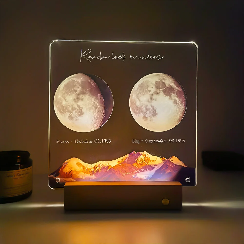 50%OFF🌔Custom Birth Moon Handwritable Lamp With Same Wallpaper