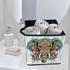 (US Local)Elephant DIY Special Shape Diamond Painting Folding Storage Box Container Organizer Case Kit