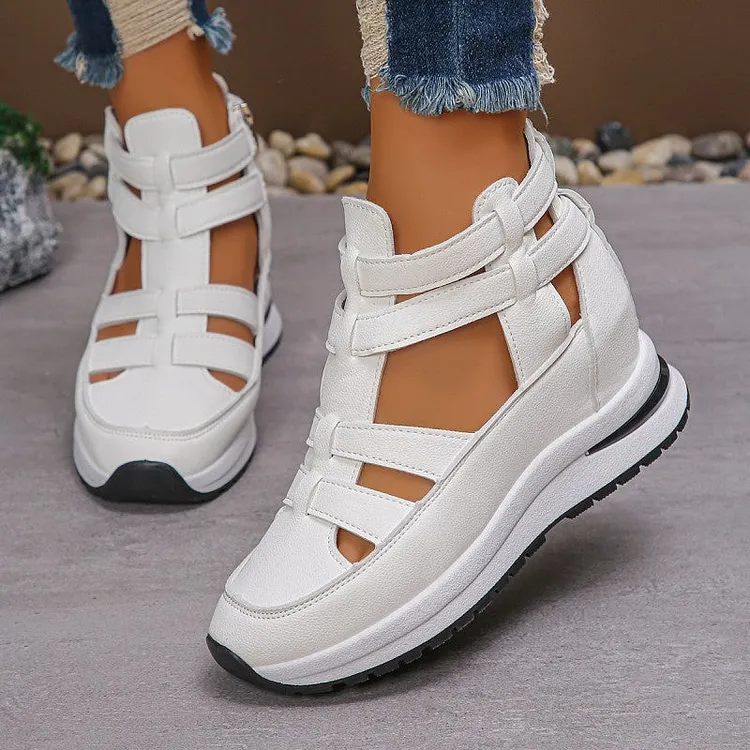 Lightweight wedge sandals with a side zipper for ultimate comfort