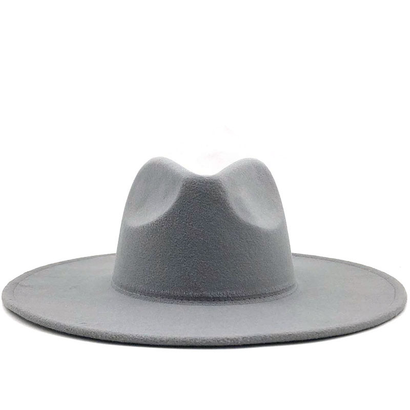 Multicolor Wool Big Brim Jazz Hat