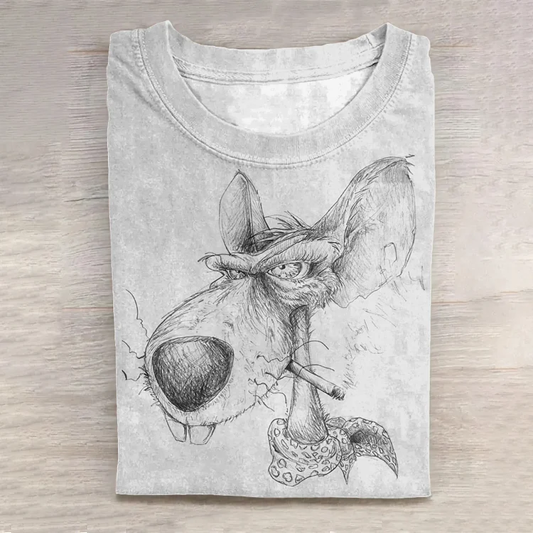 🔥kukelife🔥Women's Funny Sketch Print Casual T-Shirt