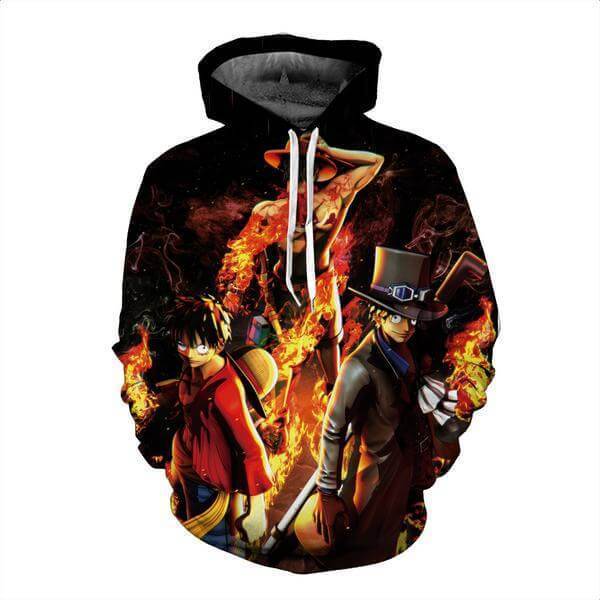 Luffy Ace Sabo 3D Hoodie - Jacket - One Piece