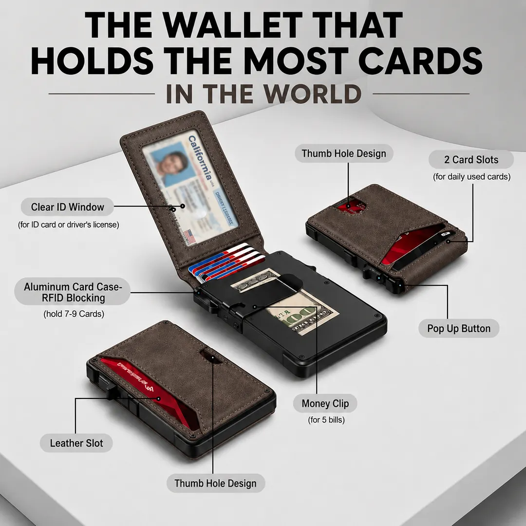 Adersene MagVault&reg; Minimalist Wallet - Maximum Capacity. Minimal Footprint.