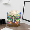 Diamond Painting Wooden Butterfly Diamond Painting Flower Vase Ornaments for Home Office Decor