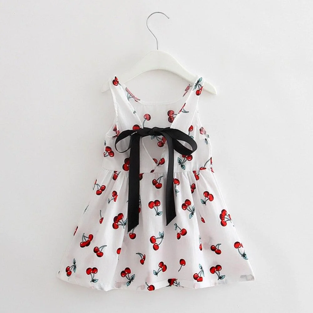 Girls Dress 2021 Summer Kids Clothes Children Sleeveless Flower Print Princess Dress Elegant 1 2 3 4 5 6 7 Year Girl Dress