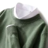 New Men's Round Neck Casual Business Knitted Cashmere Sweater