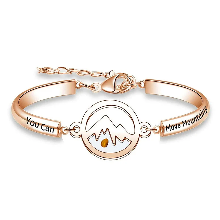For Daughter - You Can Move Mountains Metal Bracelet