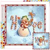 Diamond Painting -DIY Full Square Drill Christmas Snowman(35x35cm)