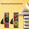 2pcs 5D DIY Special Shaped Diamond Painting Leather Flower Tassel Art Book Marks