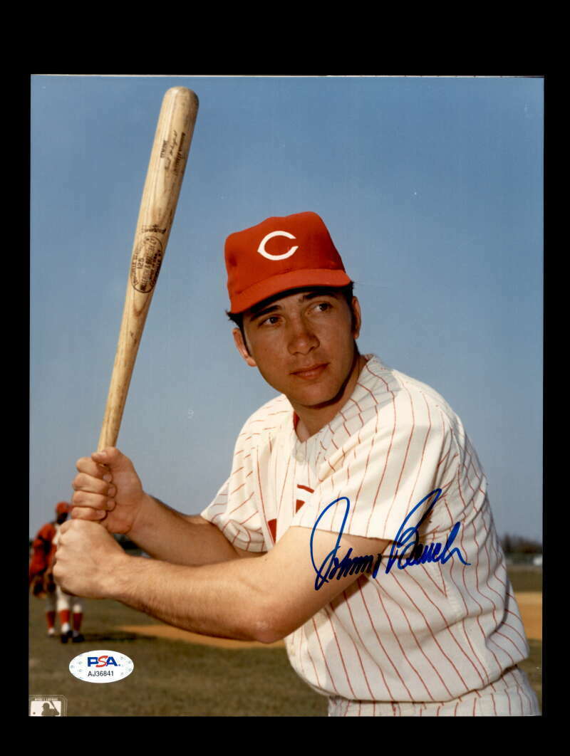 Johnny Bench PSA DNA Coa Signed 8x10 Photo Poster painting Reds Autograph