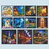 Full Round Drill Framed Light Up Diamond Painting Kits, LED Glowing Wall Art Decor for Home Bedroom Holiday Gifts