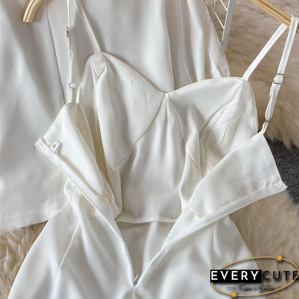 Fashion Lapel Coat+Cami Dress P11584