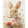 Rabbit Full Stamped Cross Stitch 11CT 3-Strand 40x50cm