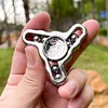 Classic Three-Leaf Wild Boar Finger Tip Gyroscope Decompression Toy Handmade Copper Finger Gyroscope Rotating EDC Manual Spinner Decompression Toy