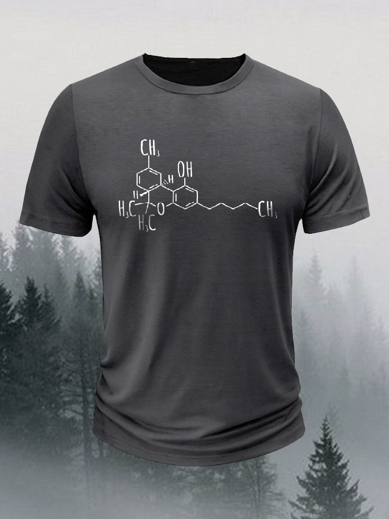 Men's Scientific Molecular Formula Short-Sleeved Shirt in  mildstyles