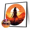 Diamond Painting -DIY Round Drill Western Cowgirl