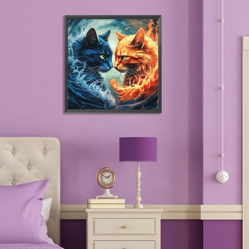 Diamond Painting - Full Round Drill - Cat(Canvas|30*30cm)