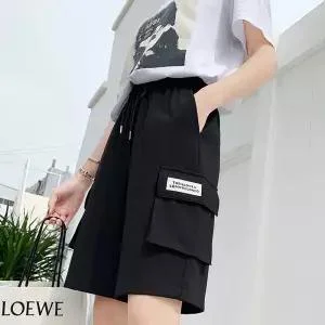 Plus Size Shorts Women Cargo Short Pants Summer Sport Hot Shorts Belted Casual Loose High Waist Hip Hop Shorts With Pockets