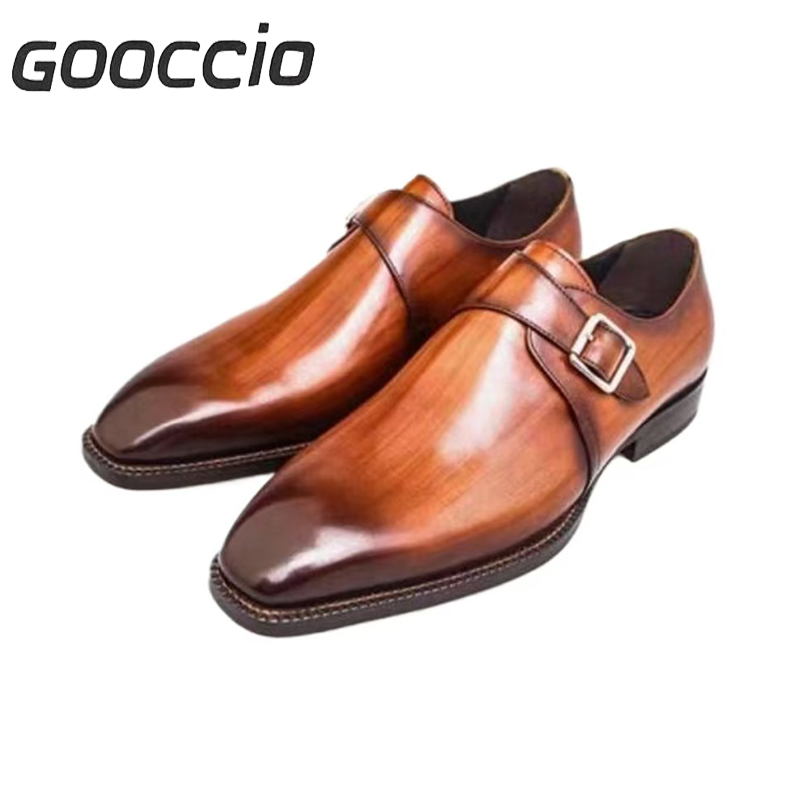 CW193 Cowhide Dress Shoes/Monk Shoes For Men GOOCCIO   