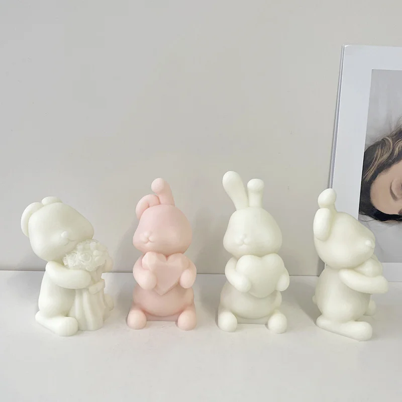 Cartoon Rabbit Candle Silicone Mold