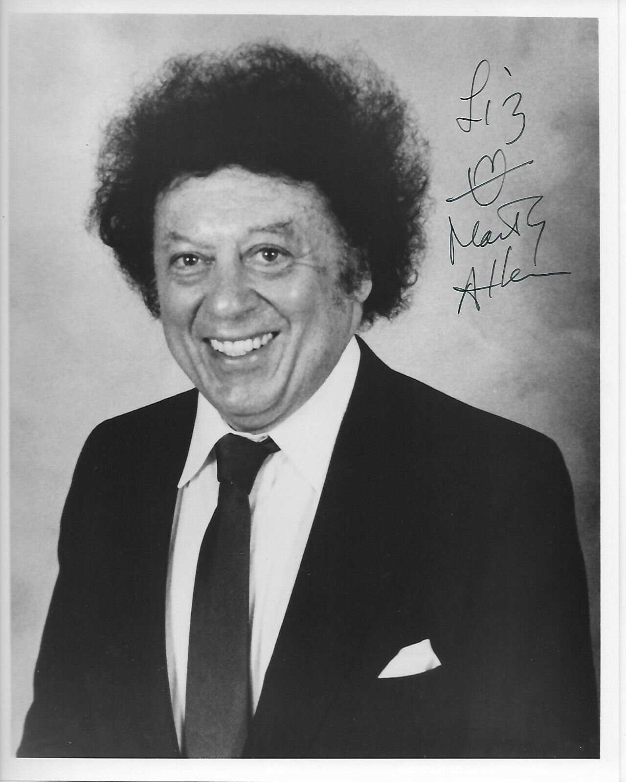 Marty Allen Original Autographed Photo Poster painting 8x10