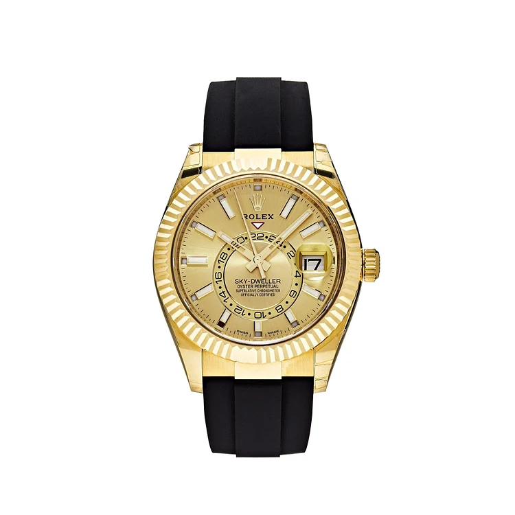 Rolex Sky-Dweller 326238 Yellow Gold Champagne Dial
