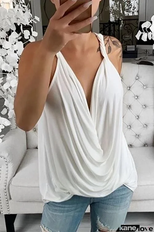 Deep V Neck Tank Top