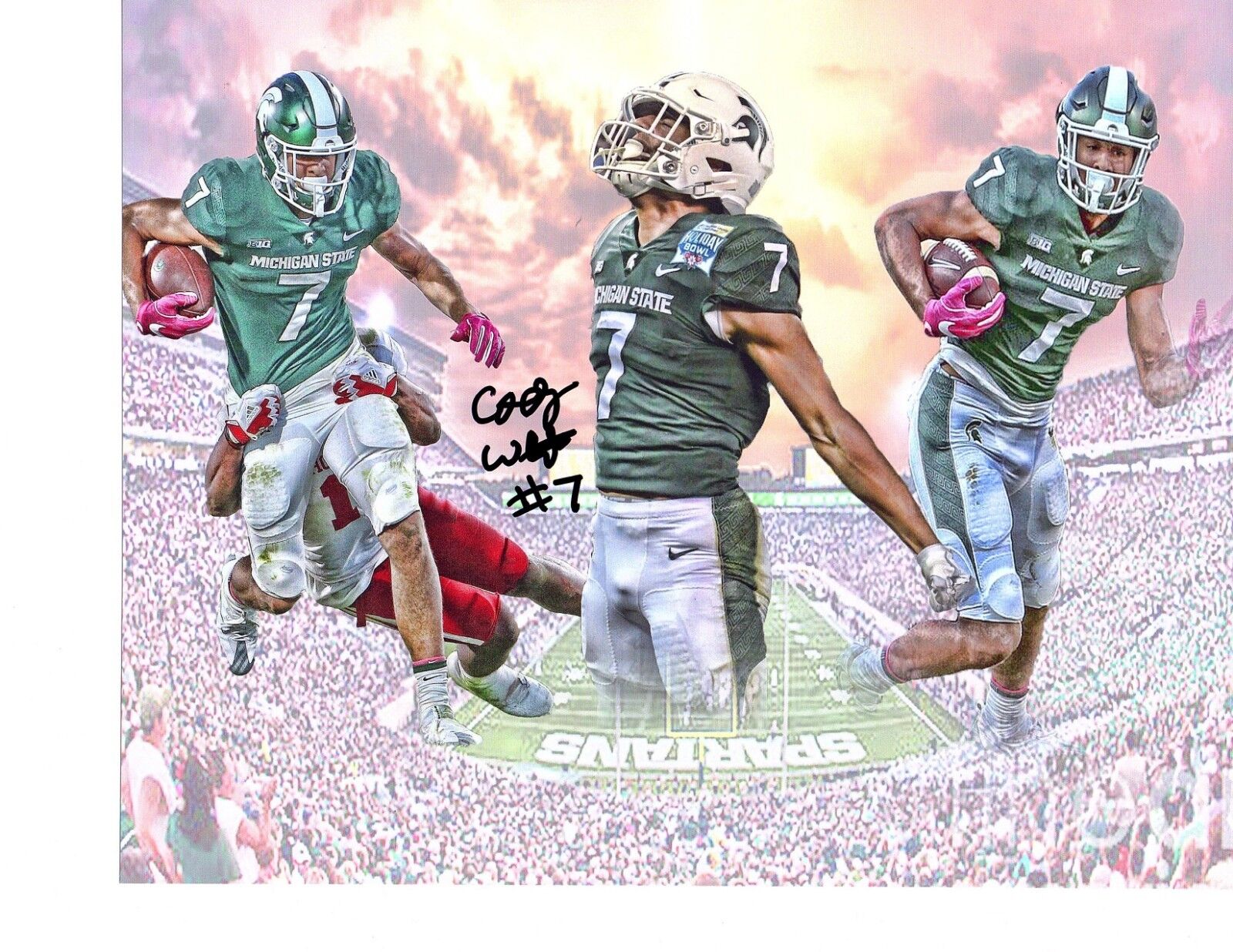 Cody White signed autographed 8x10 Photo Poster painting Michigan State Spartans football MSU G