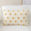 Daisy Floral Embroidery Home Living Creative Cushion Pillow Cover
