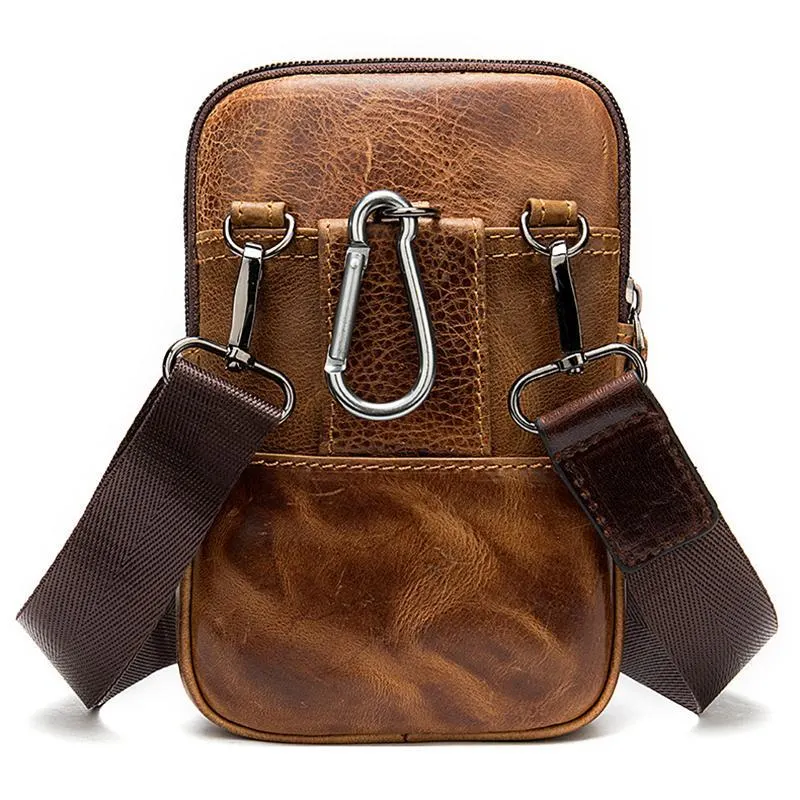 Retro Leather Crossbody Packs Waist Bag Shoulder Bags For Men
