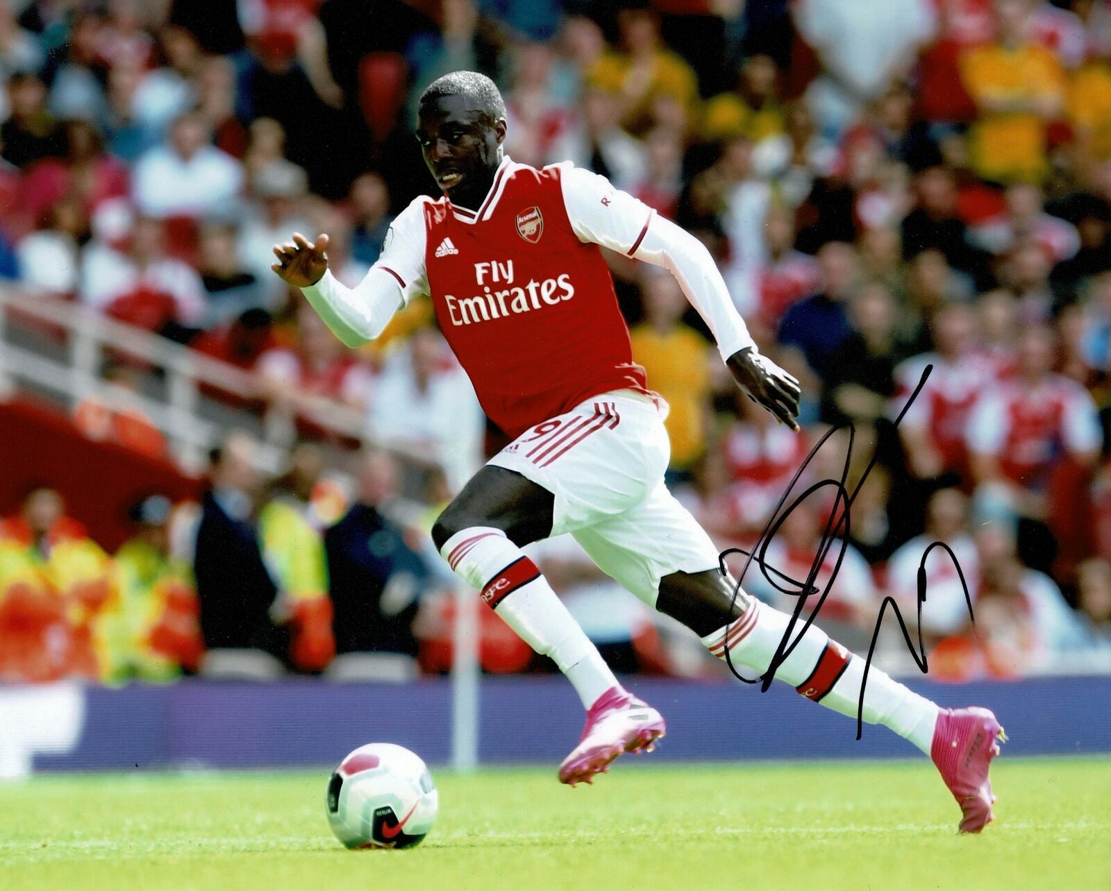 Nicolas Pepe Signed 10X8 Photo Poster painting Arsenal F.C. AFTAL COA (1101)