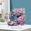 2D Flat Acrylic Stitch Machine Flower DIY Desktop Diamond Art Kits for Adults