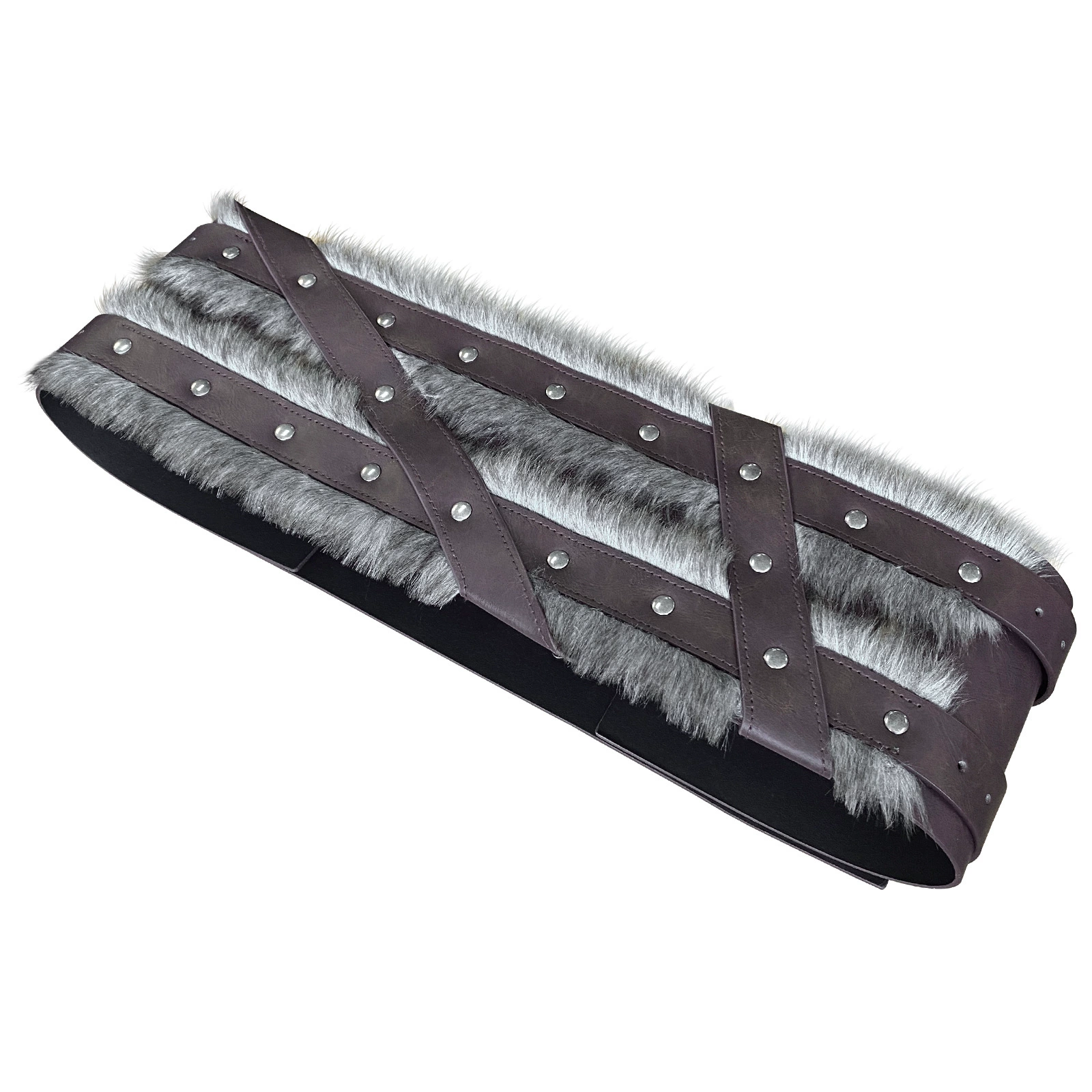 Nordic Viking Style Medieval Raw Edge Wide Belt