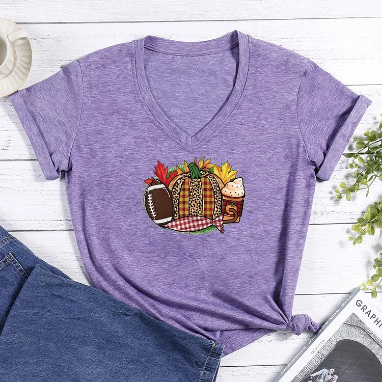 Football And Fall? V-neck T Shirt-Annaletters