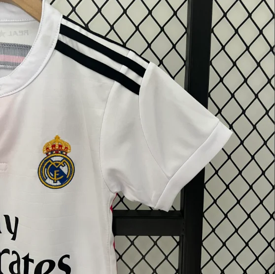 2014-2015 Retro Real Madrid Home Kids Kit Football Shirt Thai Quality