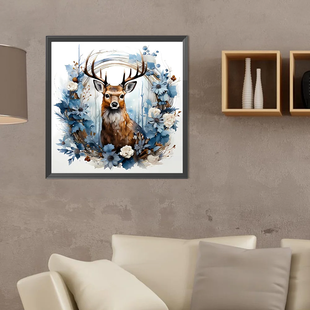 Diamond Painting - Full Round Drill - Garlan Deer(Canvas|40*40cm)
