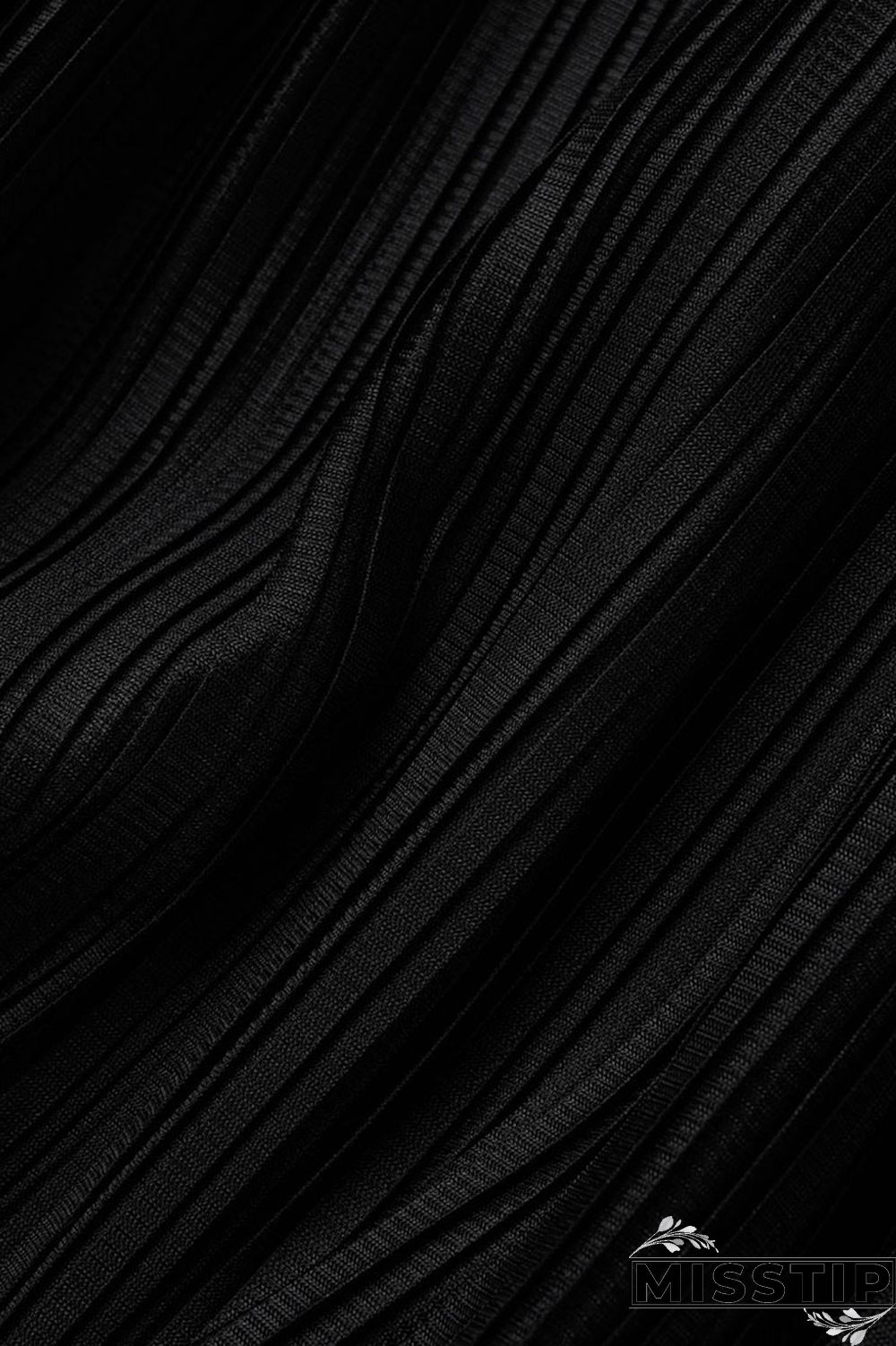 Black Casual Solid Patchwork Fold O Neck Straight Dresses