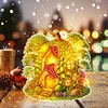(US Local)Double Sided Special Shape Durian House Diamond Painting LED Light Ornaments