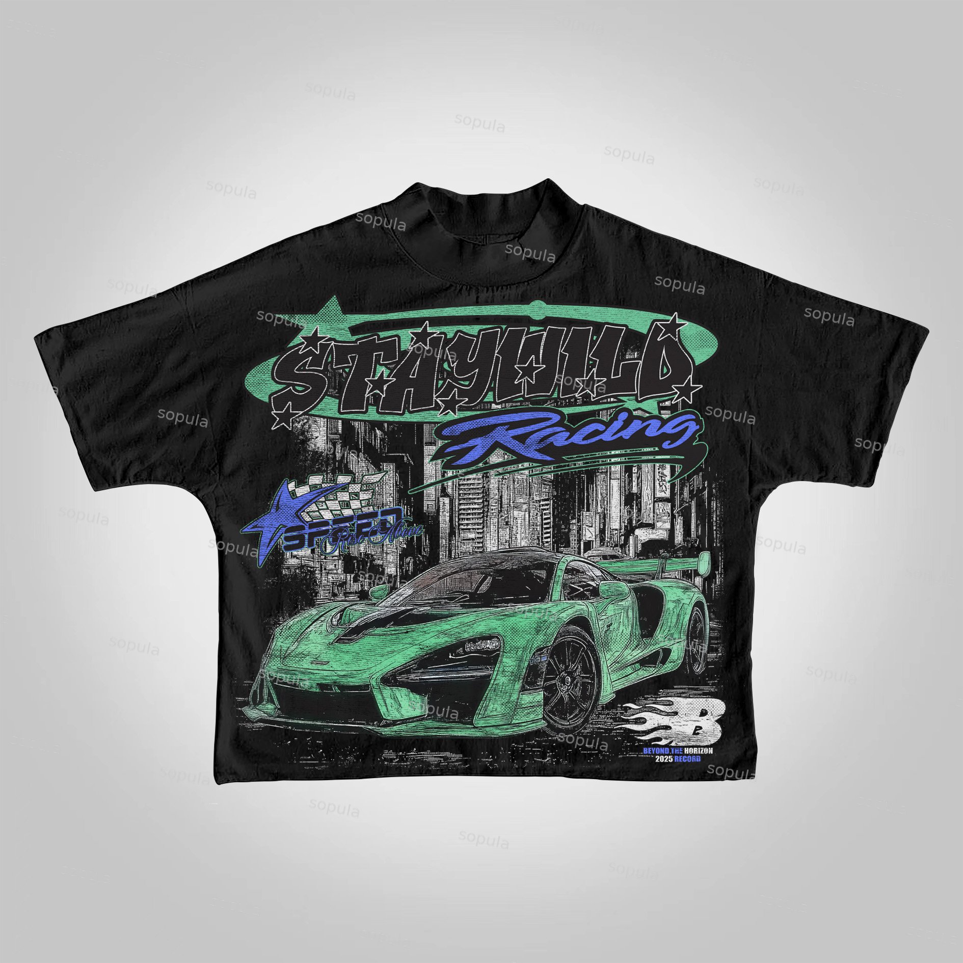 Sopula Y2K Fast Racing Make Vintage Part 2 Graphics Cropped T-Shirts - SOPULA
