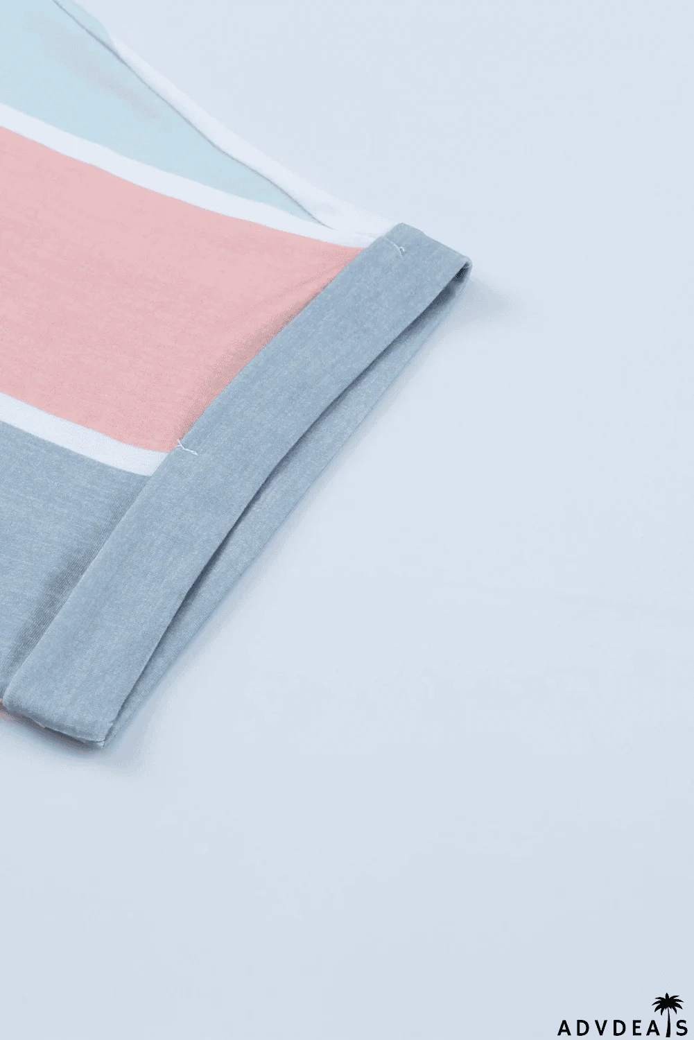 Multicolor Striped Color Block Loose Fit Half Sleeve Maxi Dress